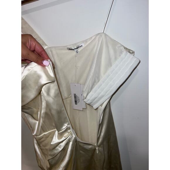 Reformation Eisa Silk Dress Ivory size 2 NWT - Picture 6 of 12